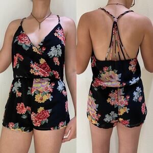 Forever21 Floral Romper Small strappy